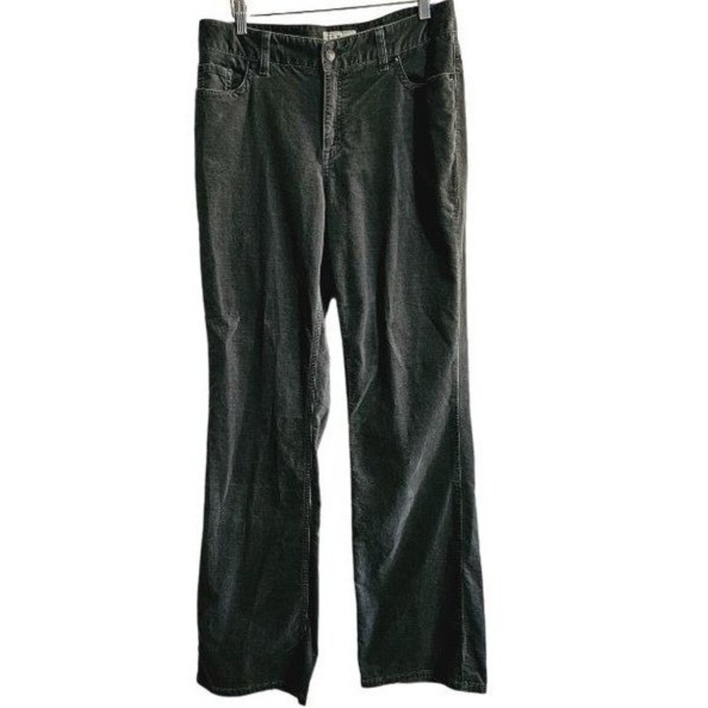 L.L. Bean Favorite Fit Straight Jeans Size 8‎ Tall Corduroy Gray